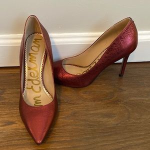 Sam Edelman hazel style holiday red, sz 7.5 only worn once!